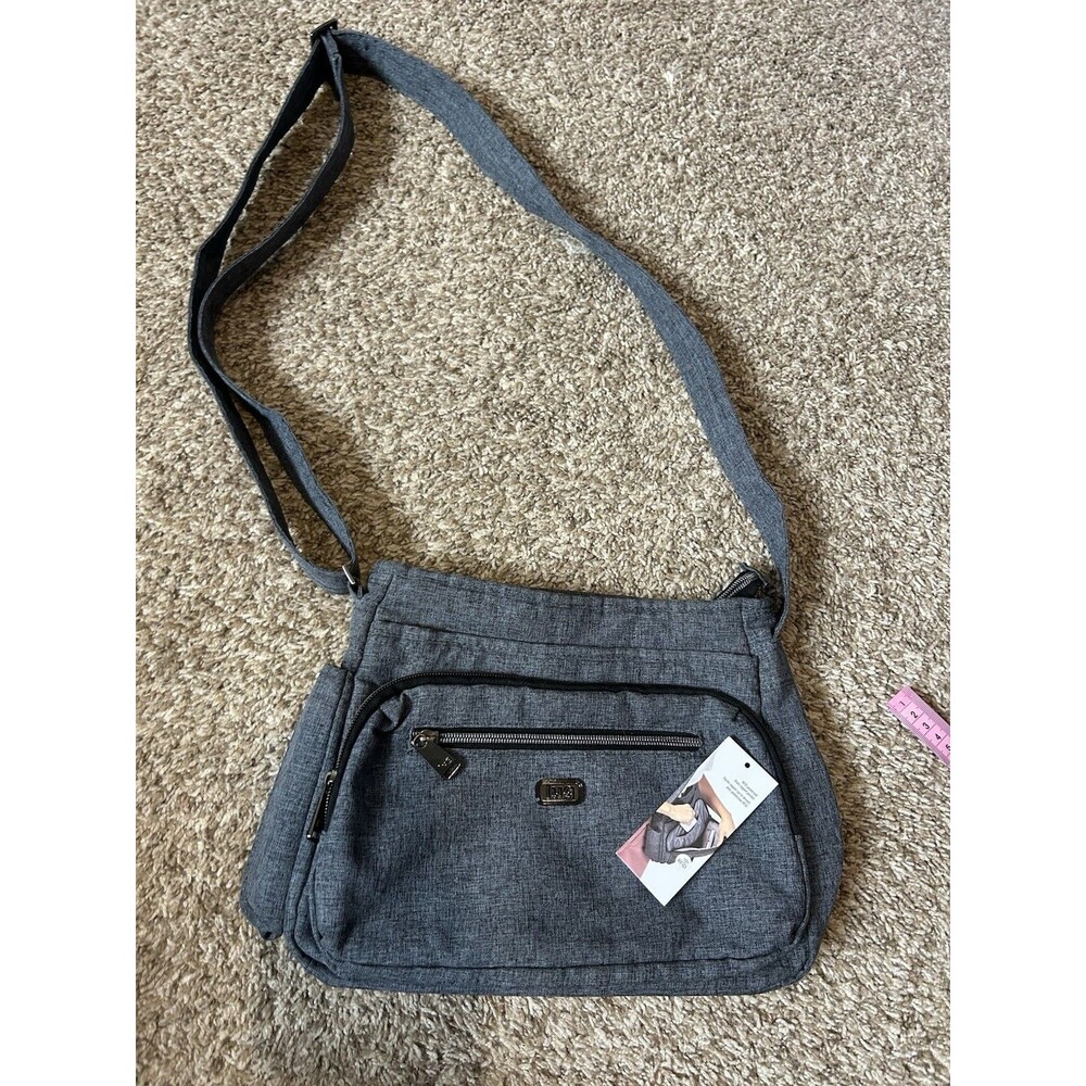 Lug Shimmy SE Women's Grey Inner Pockets Adjustable RFID Crossbody Bag